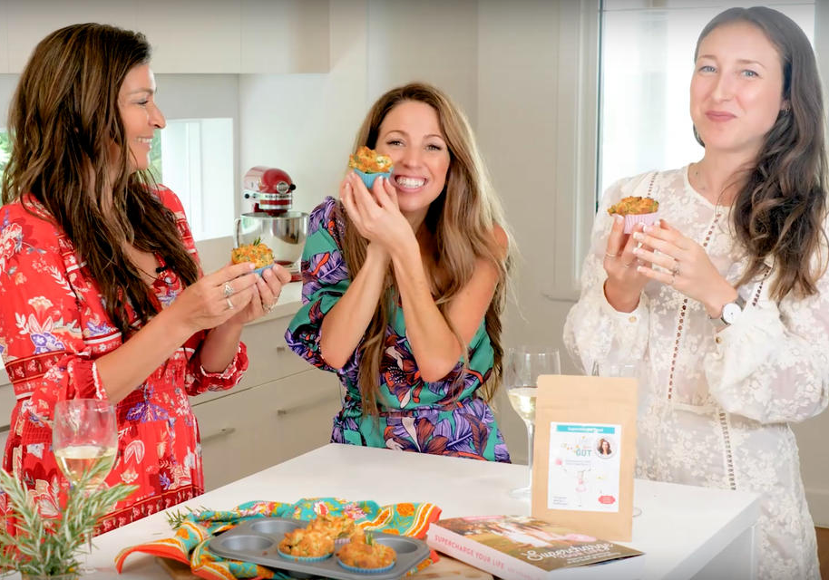 Lee Holmes' Love Your Gut Goat's Cheese, Tomato and Spinach Muffins