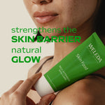 Model applying Weleda Skin Food 100 Years Limited Edition