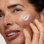Model applying Antipodes Jasmine Flower Menopause Facial Cream