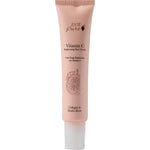 A peach-colored tube of 100% Pure Vitamin C Face Cream 40ml, with an orange slice illustration and text highlighting benefits for collagen, elastin, and vitamin C.