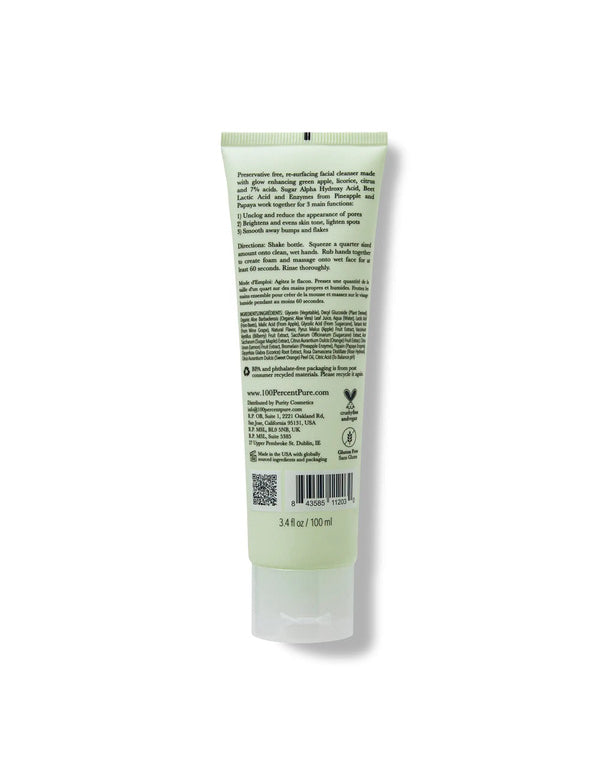 100% Pure 7% Fruit Acids Apple Enzyme Exfoliating Cleanser 118ml official US product image (Apple_Enzyme_Cleanser_PB.webp)