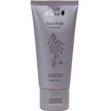 The 100% Pure Acai Pulp Facial Scrub 59ml by 100% Pure is a silver tube with a botanical design and easy flip-top cap. Made with organic acai berries, this natural exfoliator offers pure facial care in a convenient, upright-standing package.