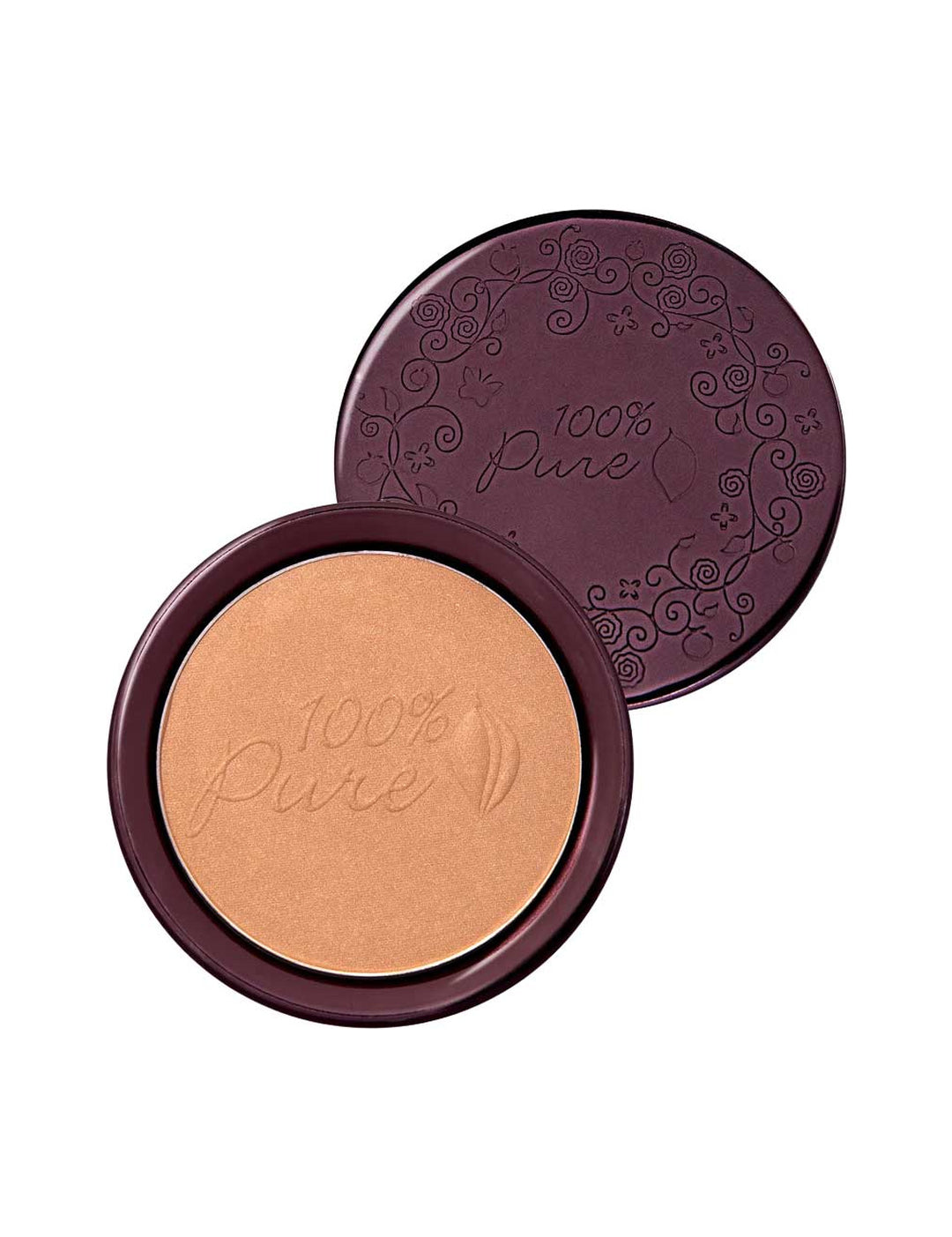100% Pure Cocoa Bronzer compact shown open on a white background.