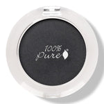100% Pure Fruit Pigmented Eye Shadow in Bamboo Charcoal, showing the pressed powder in its compact on white, with the shade name Bamboo Charcoal printed below.