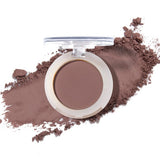 100% Pure Fruit Pigmented Eye Shadow in Mink, showing an open compact beside a sweep of matching loose powder on white, with the shade name Mink printed below.