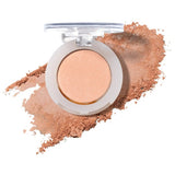 100% Pure Fruit Pigmented Eye Shadow in Vanilla Sugar, showing an open compact beside a sweep of matching loose powder on white, with the shade name Vanilla Sugar printed below.