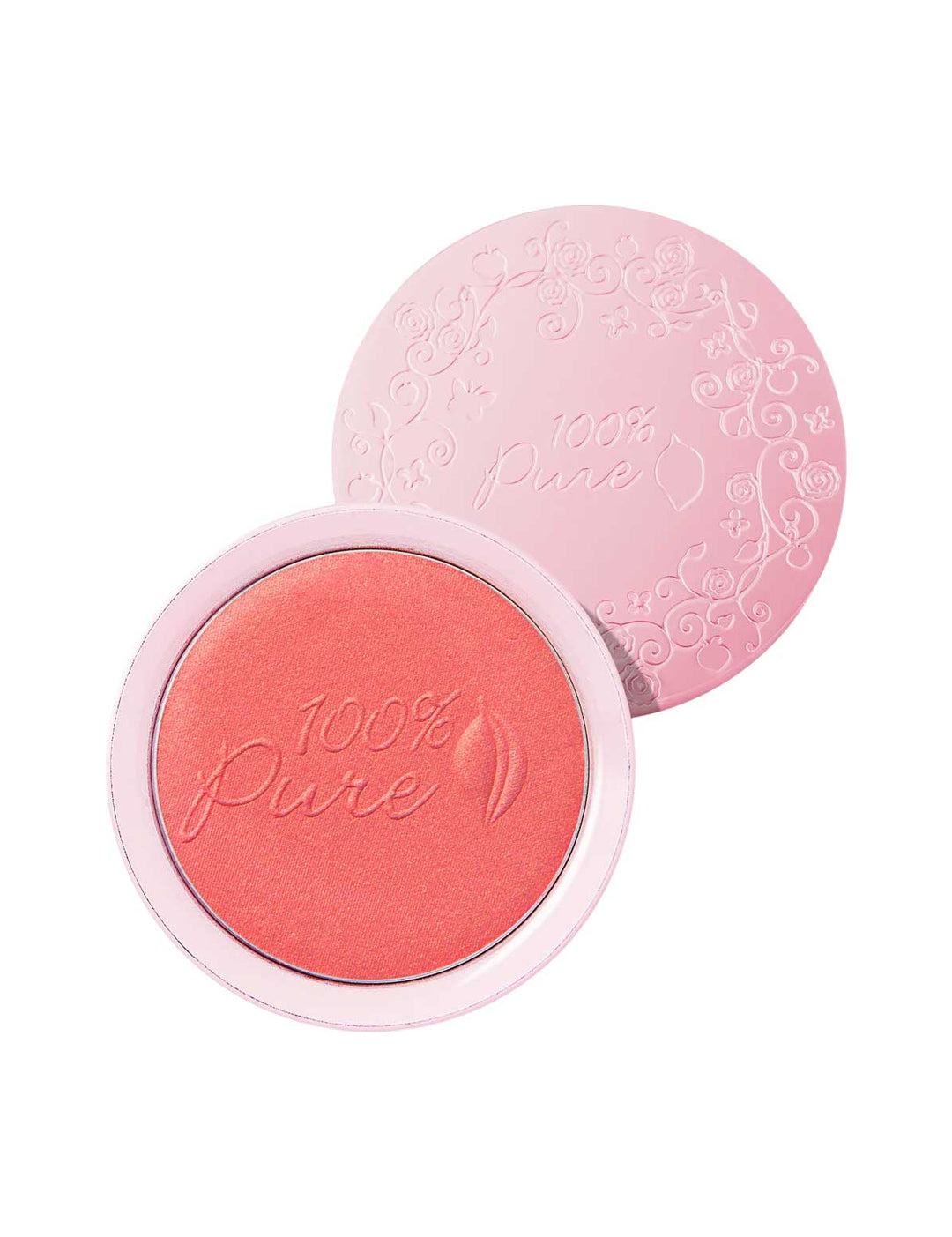 100% Pure Fruit Pigmented Blush compact shown open on a white background.