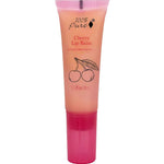 A pink tube of 100% Pure Cherry Lip Balm 8ml, an organic moisturizing balm with a cherry design, labeled 0.3 fl oz (8 ml), is shown against a white background.