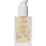 The 100% Pure Fermented Rice Water Toner 100ml is a clear bottle with a white pump, featuring rice plant art on the label. This K-beauty toner uses natural, vegan ingredients to gently brighten and promote glowing skin.