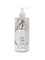 A clear pump bottle of 100% Pure Glossy Locks Glossing Shampoo, with a white label featuring a minimalist line drawing of pomegranate branches and leaves.