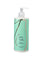 A bottle of 100% Pure Glossy Locks Repair Conditioner with a pump, mint green label featuring abstract black and peach lines, and black text.