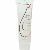 A translucent 8 fl oz (236 ml) tube of 100% Pure Glossy Locks Repair Shampoo by 100% Pure features brown accents, an abstract hair design, and text on the front.