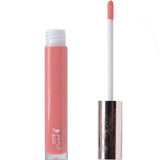 A tube of 100% Pure Fruit Pigmented® Lip Gloss (4.17ml) stands with its metallic-capped wand applicator beside it, featuring the 100% Pure logo to highlight its natural, vegan ingredients.