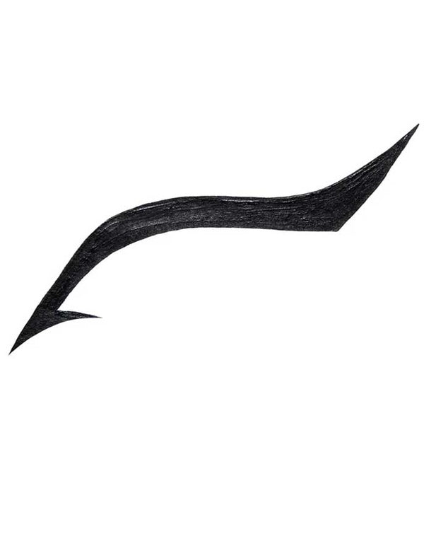 Deep black brushstroke showing the finish of 100% Pure Long Last Liquid Eye Liner.