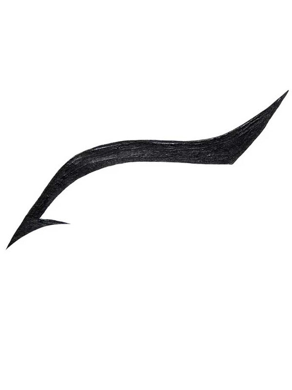 Deep black brushstroke showing the finish of 100% Pure Long Last Liquid Eye Liner.