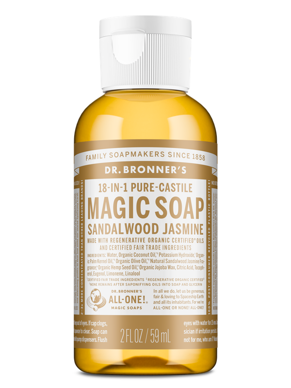 Dr Bronner's Sandalwood Jasmine Pure-Castile Liquid Soap 59ml