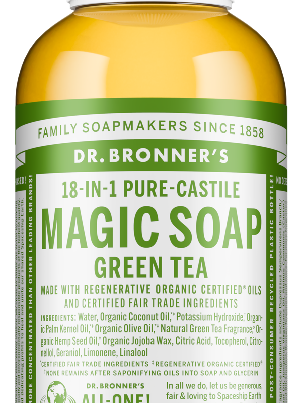 Dr Bronner's Green Tea Pure-Castile Liquid Soap 59ml
