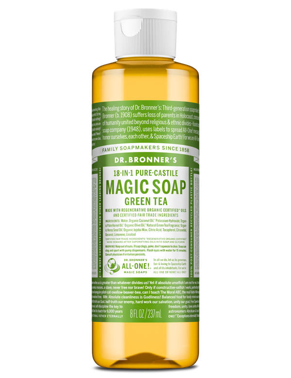 Dr Bronner's Green Tea Pure-Castile Liquid Soap 237ml