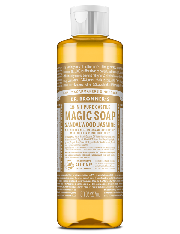 Dr Bronner's Sandalwood Jasmine Pure-Castile Liquid Soap 237ml