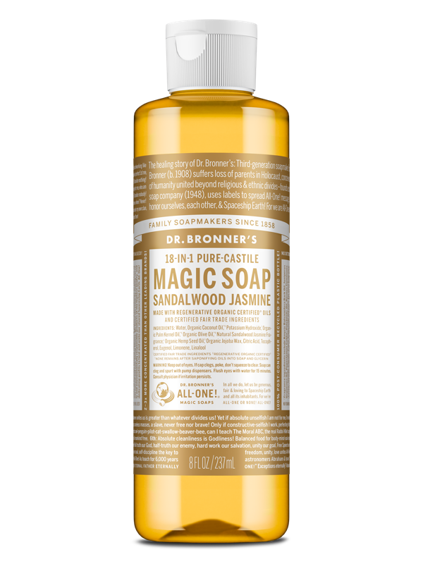 Dr Bronner's Sandalwood Jasmine Pure-Castile Liquid Soap 237ml