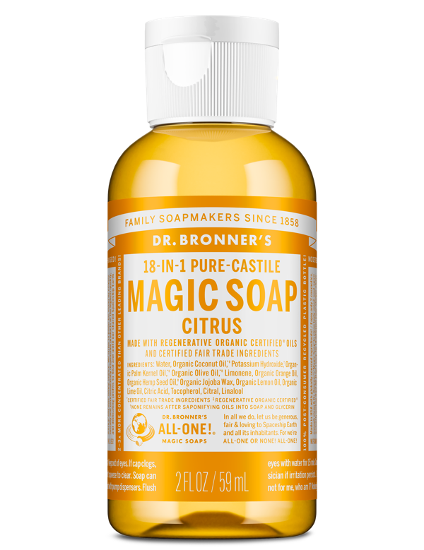 Dr Bronner's Citrus Pure-Castile Liquid Soap 59ml