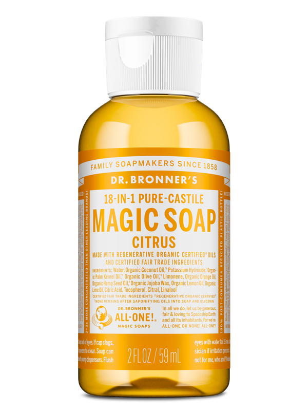 Dr Bronner's Citrus Pure-Castile Liquid Soap 59ml