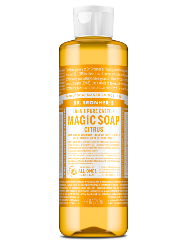 Dr Bronner's Citrus Pure-Castile Liquid Soap 237ml