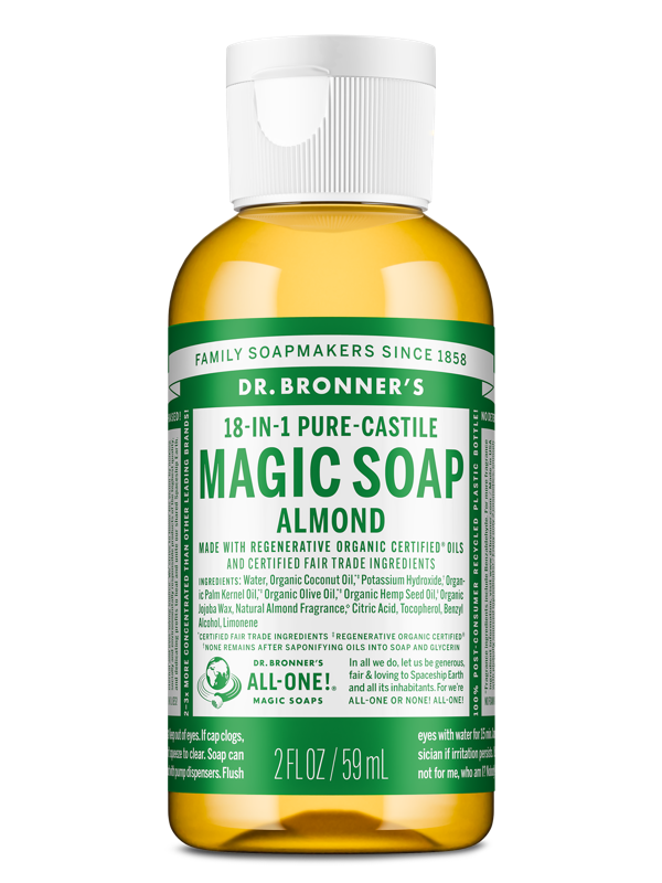 Dr Bronner's Almond Pure-Castile Liquid Soap 59ml