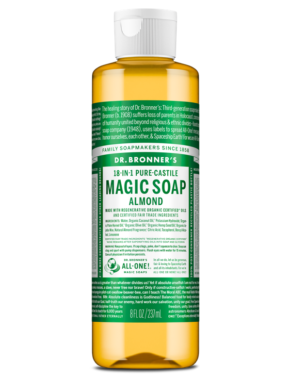 Dr Bronner's Almond Pure-Castile Liquid Soap 237ml