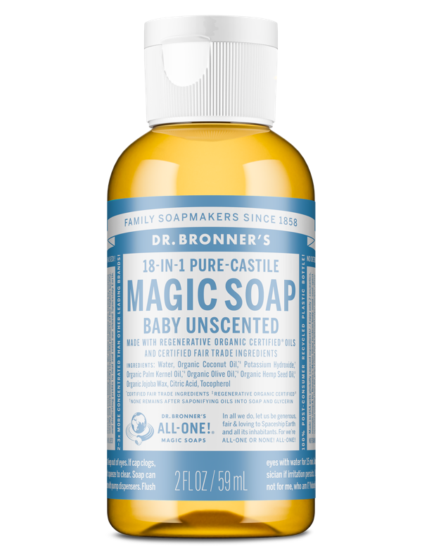 Dr Bronner's Baby Unscented Pure-Castile Liquid Soap 59ml