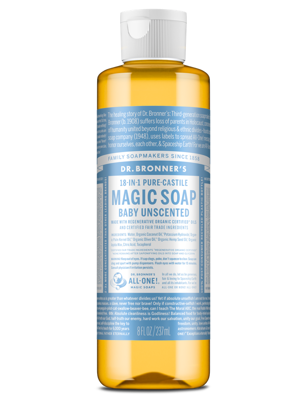 Dr Bronner's Baby Unscented Pure-Castile Liquid Soap 237ml