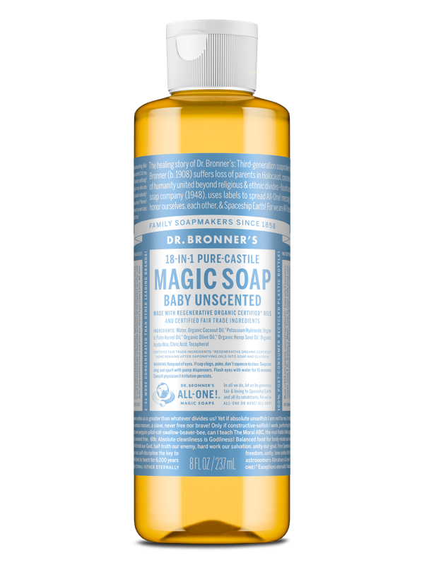 Dr Bronner's Baby Unscented Pure-Castile Liquid Soap 237ml