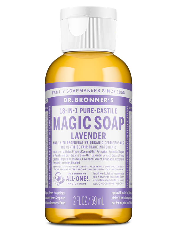 Dr Bronner's Lavender Pure-Castile Liquid Soap 59ml