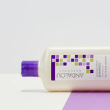 Andalou Naturals Full Volume Lavender & Biotin Shampoo styled with lavender