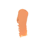 A warm orange-peach stroke of 100% Pure BB Cream has a rounded top, a smooth thick centre and a narrow feathered edge against white.