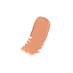 A peach-beige stroke of 100% Pure BB Cream has a smooth rounded top and an uneven, lightly feathered lower edge against white.