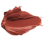 A thick smear of rust brown Cacti matte lipstick on white, with a smooth centre and raised, creamy ridges around the edges.