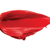 A thick smear of bright scarlet red Sonora matte lipstick on white, with a smooth centre and raised, creamy ridges around the edges.