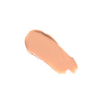 Pale peach-beige swatch of 100% Pure Tinted Moisturiser in Alpine Rose, spread diagonally with a rounded top and a thin, streaked end.