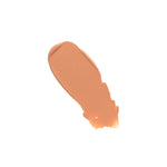 Warm tan swatch of 100% Pure Tinted Moisturiser in Golden Peach, spread into a smooth diagonal stroke with a rounded top and tapered end.