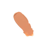Warm tan swatch of 100% Pure Tinted Moisturiser in Golden Peach, spread into a smooth diagonal stroke with a rounded top and tapered end.