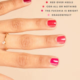 100% Pure ZERO Nail Polish Red over Heals