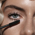 Model wearing Madara Bold Volume Mascara in Deep Matter