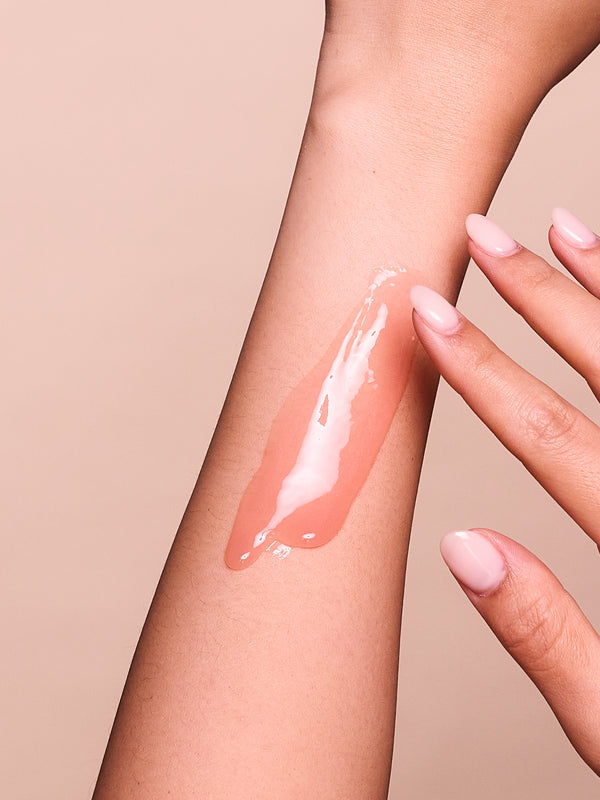 The Jojoba Company Jojoba and Enzyme Radiance Mask applied to the skin