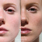 Before and after showing the natural glow from Ere Perez Guava Gradual Tan