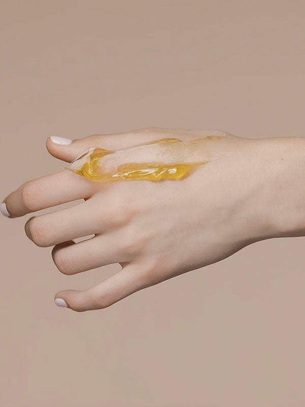 Swatch of Mukti Deep Cleanse Enzyme Mask on the back of a hand