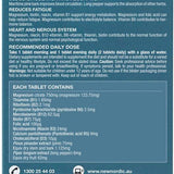 New Nordic Active Magnesium Citrate dosage and supplement information back panel