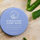 SunButter Hydrating Sleep Mask styled with botanicals