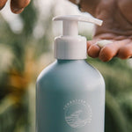 SunButter Moisturising After Sun Milk being dispensed