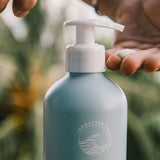 SunButter Moisturising After Sun Milk being dispensed
